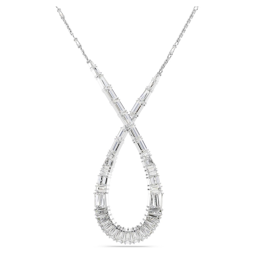 Swarovski Hyperbola Pendant | Elegant Silver Necklace with Crystal Accen…